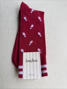 Neiman Marcus Red BOWLING socks
